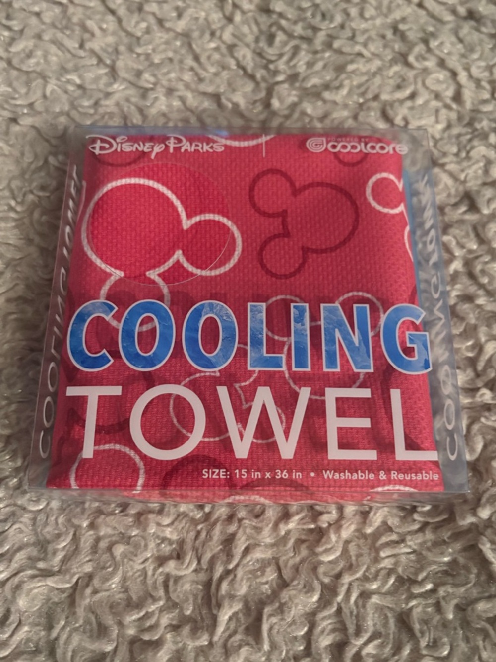 Disney Blue Cooling Activation Towel Packaging